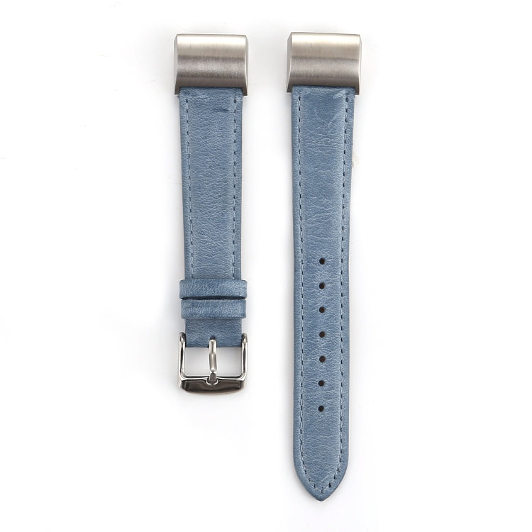 For Fitbit Charge 2 Fresh Style Leather Watch Band(Blue) by bashfashion