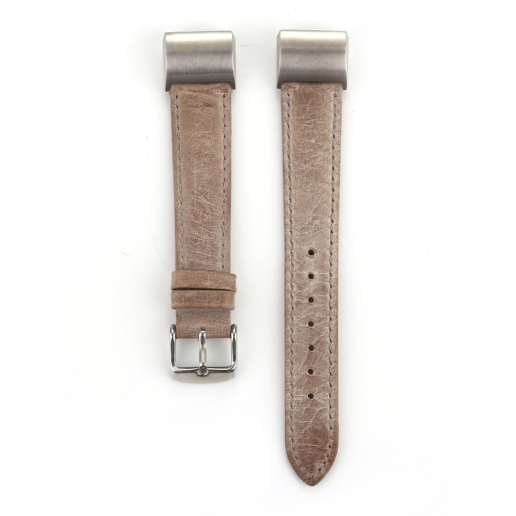 For Fitbit Charge 2 Fresh Style Leather Watch Band(Brown) by bashfashion