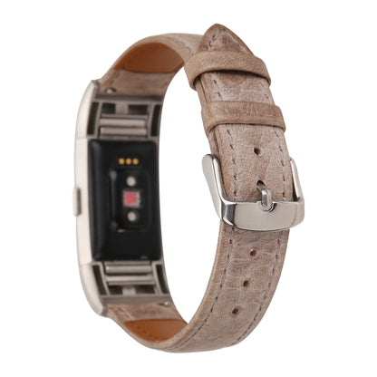 For Fitbit Charge 2 Fresh Style Leather Watch Band(Brown) by bashfashion