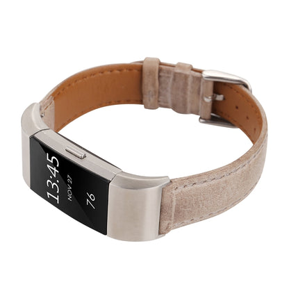 For Fitbit Charge 2 Fresh Style Leather Watch Band(Brown) by bashfashion