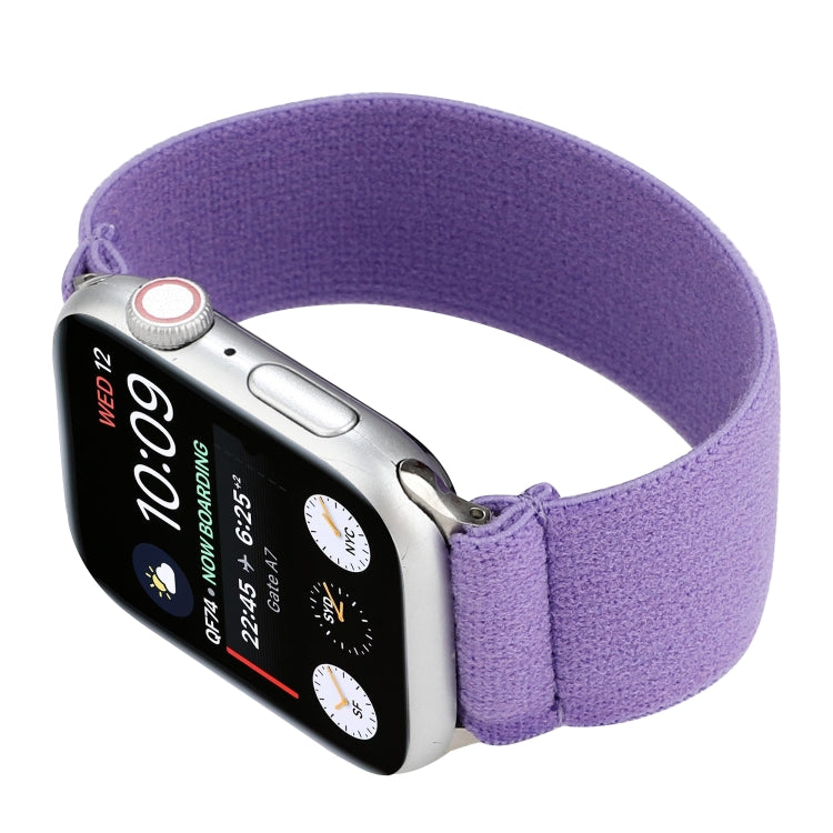 Solid Color Silicone Watch Band For Apple Watch Series 7 41mm / 6 & SE & 5 & 4 40mm / 3 & 2 & 1 38mm(Purple) by bashfashion