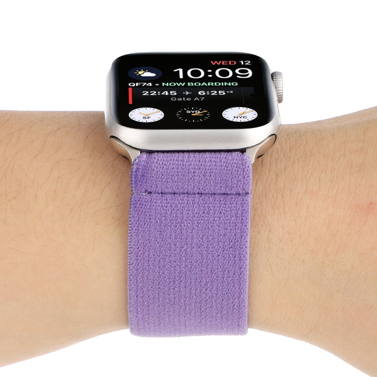 Solid Color Silicone Watch Band For Apple Watch Series 7 45mm / 6 & SE & 5 & 4 44mm / 3 & 2 & 1 42mm(Purple) by bashfashion