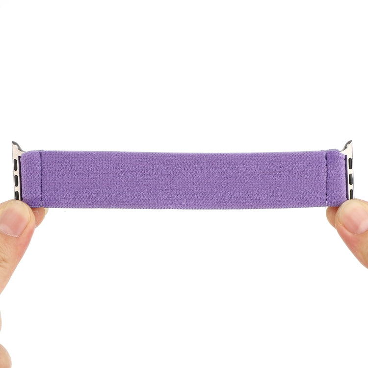 Solid Color Silicone Watch Band For Apple Watch Series 7 45mm / 6 & SE & 5 & 4 44mm / 3 & 2 & 1 42mm(Purple) by bashfashion