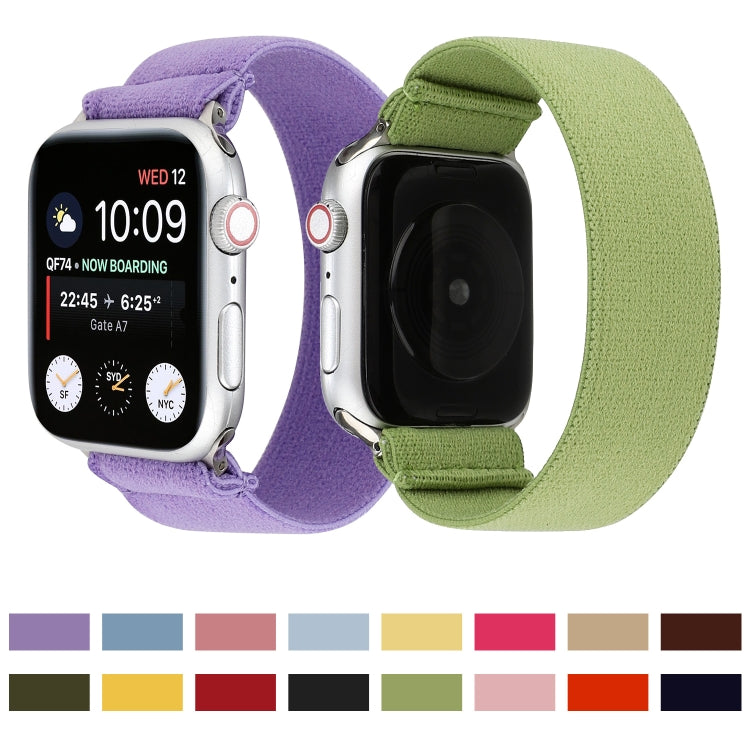 Solid Color Silicone Watch Band For Apple Watch Series 7 45mm / 6 & SE & 5 & 4 44mm / 3 & 2 & 1 42mm(Purple) by bashfashion