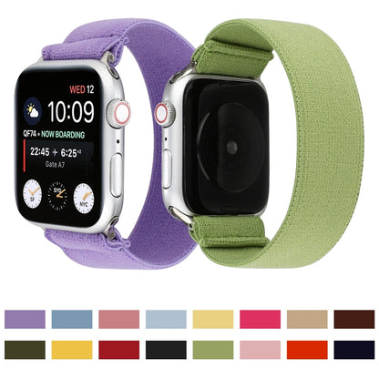 Solid Color Silicone Watch Band For Apple Watch Series 7 45mm / 6 & SE & 5 & 4 44mm / 3 & 2 & 1 42mm(Purple) by bashfashion