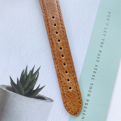 Double-sided Leather Watch Band For Apple Watch Series 7 45mm / 6 & SE & 5 & 4 44mm / 3 & 2 & 1 42mm(Light Brown) by bashfashion