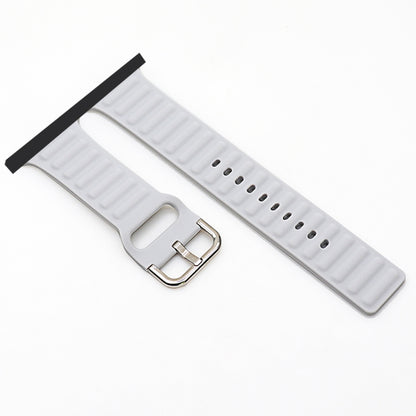 Silicone Watch Band For Apple Watch Ultra 49mm&Watch Ultra 2 49mm / Series 9&8&7 45mm / SE 3&SE 2&6&SE&5&4 44mm / 3&2&1 42mm(White) by bashfashion