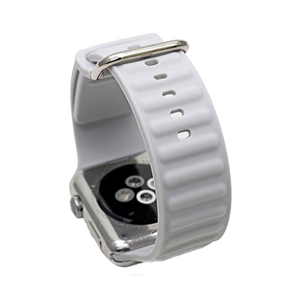 Silicone Watch Band For Apple Watch Ultra 49mm&Watch Ultra 2 49mm / Series 9&8&7 45mm / SE 3&SE 2&6&SE&5&4 44mm / 3&2&1 42mm(White) by bashfashion