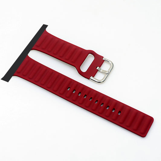 Silicone Watch Band For Apple Watch Series 9&8&7 41mm / SE 3&SE 2&6&SE&5&4 40mm / 3&2&1 38mm(Red) by bashfashion