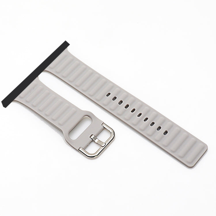 Silicone Watch Band For Apple Watch Series 9&8&7 41mm / SE 3&SE 2&6&SE&5&4 40mm / 3&2&1 38mm(Grey) by bashfashion