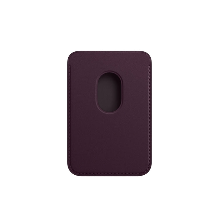Leather Wallet Pouch Card Holder Magsafing Case for iPhone 17-12 Series (Dark Purple) by bashfashion
