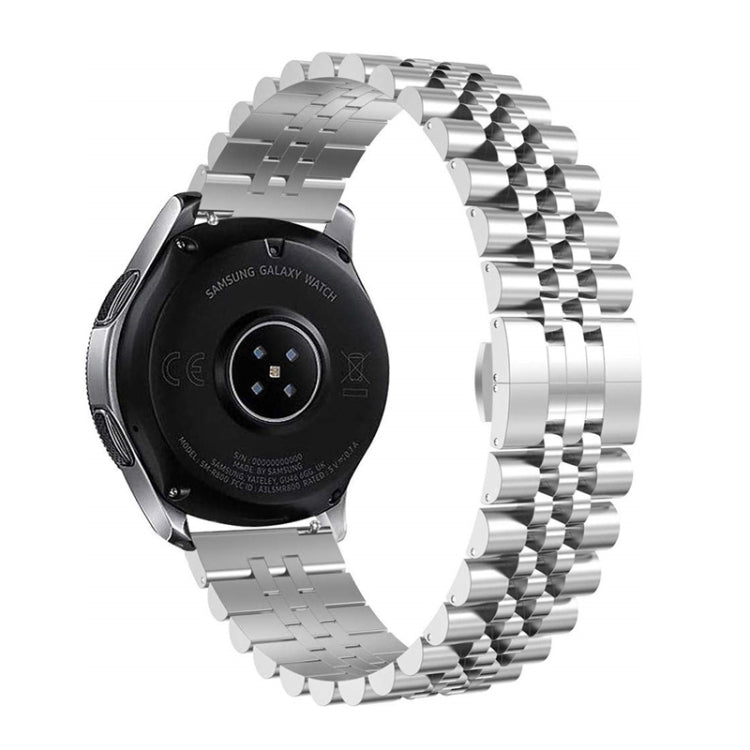 20mm For Samsung Galaxy Watch 3 41mm Five Beads Steel Watch Band(Silver) by bashfashion