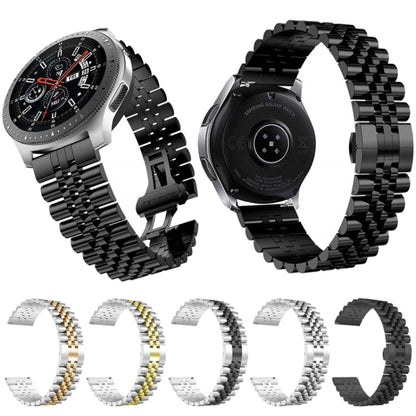 20mm For Huawei Watch GT 2 42mm Five Beads Steel Watch Band(Silver Rose Gold) by bashfashion