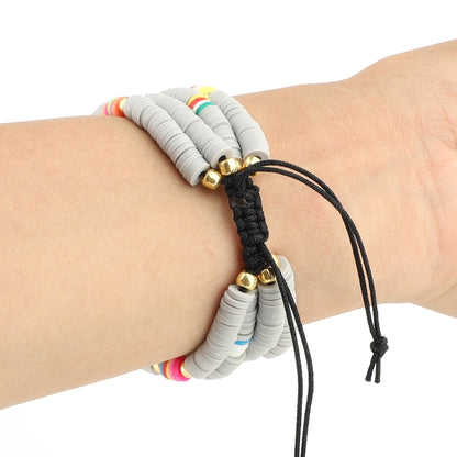 Bohemian Style Soft Ceramic Beaded Strap For Apple Series 7 41mm / 6 & SE & 5 & 4 40mm / 3 & 2 & 1 38mm(Grey) by bashfashion