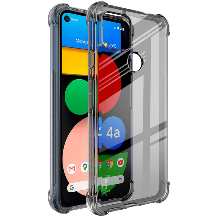 For Google Pixel 4a 5G IMAK All Coverage Shockproof Airbag TPU Case(Transparent Black) by imak