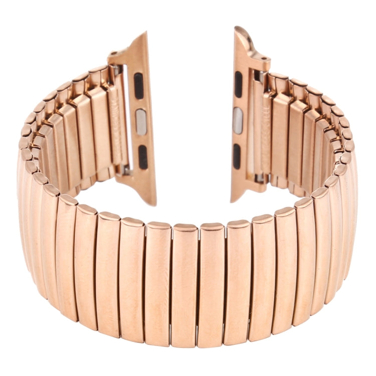 Elastic Aluminum Watch Band For Apple Watch Series 7 41mm / 6 & SE & 5 & 4 40mm / 3 & 2 & 1 38mm(Rose Gold) by bashfashion