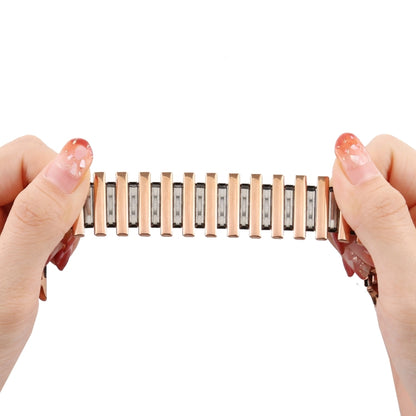 Elastic Aluminum Watch Band For Apple Watch Series 7 41mm / 6 & SE & 5 & 4 40mm / 3 & 2 & 1 38mm(Rose Gold) by bashfashion