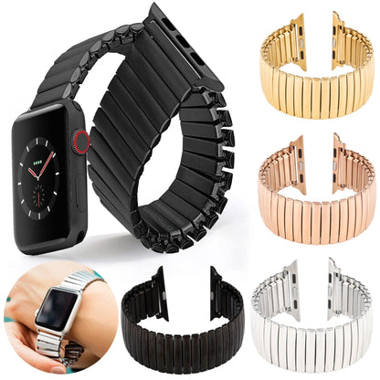 Elastic Aluminum Watch Band For Apple Watch Series 9&8&7 41mm / SE 3&SE 2&6&SE&5&4 40mm / 3&2&1 38mm(Silver) by bashfashion