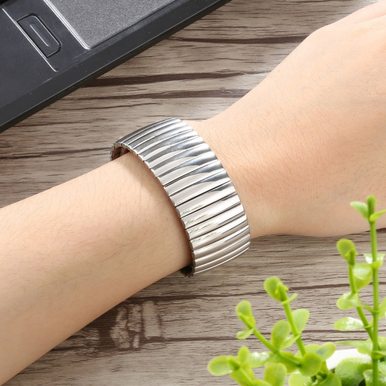 Elastic Aluminum Watch Band For Apple Watch Series 7 45mm / 6 & SE & 5 & 4 44mm / 3 & 2 & 1 42mm(Silver) by bashfashion