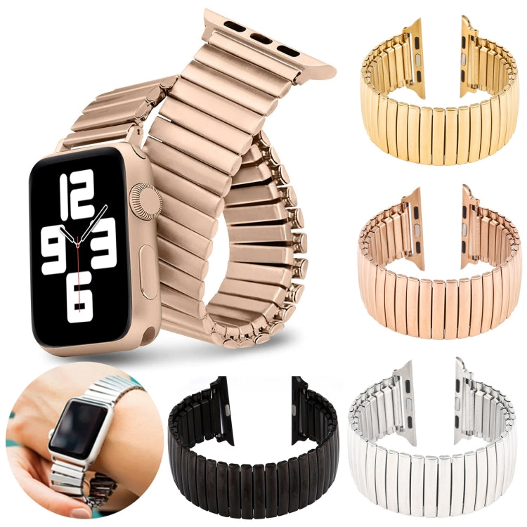 Elastic Aluminum Watch Band For Apple Watch Series 7 45mm / 6 & SE & 5 & 4 44mm / 3 & 2 & 1 42mm(Silver) by bashfashion