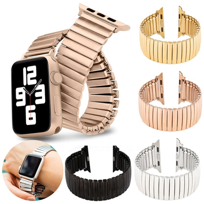 Elastic Aluminum Watch Band For Apple Watch Series 7 45mm / 6 & SE & 5 & 4 44mm / 3 & 2 & 1 42mm(Silver) by bashfashion