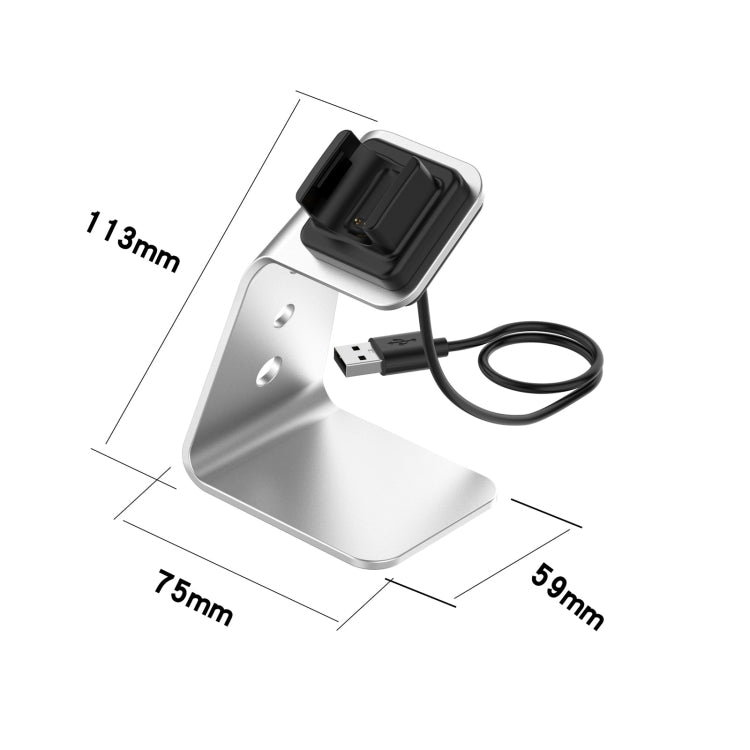 For Fitbit Charge 4 / 3 / 3 SE Universal Aluminum Alloy Charger Holder with Chip Protection, Support Fast Charging(Grey) by bashfashion