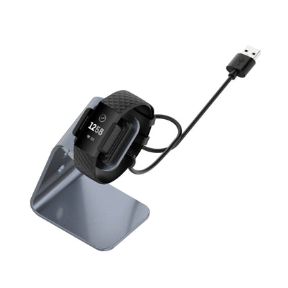 For Fitbit Charge 4 / 3 / 3 SE Universal Aluminum Alloy Charger Holder with Chip Protection, Support Fast Charging(Grey) by bashfashion