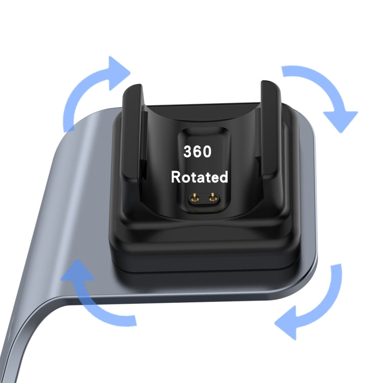 For Fitbit Charge 4 / 3 / 3 SE Universal Aluminum Alloy Charger Holder with Chip Protection, Support Fast Charging(Grey) by bashfashion