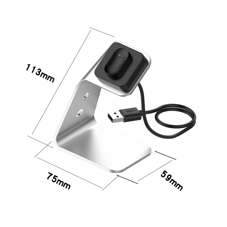 For Fitbit Inspire / Inspire HR / Ace 2 Universal Aluminum Alloy Charger Holder with Chip Protection, Support Fast Charging(Grey) by bashfashion