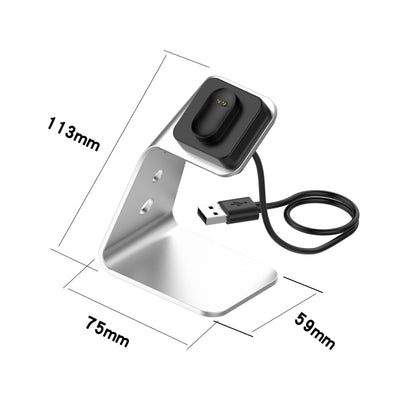 For Fitbit Inspire / Inspire HR / Ace 2 Universal Aluminum Alloy Charger Holder with Chip Protection, Support Fast Charging(Grey) by bashfashion