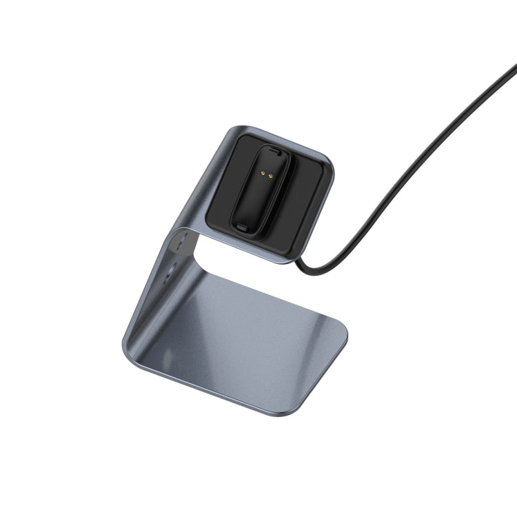 For Fitbit Inspire 2 Aluminum Alloy Charger Holder with Chip Protection, Support Fast Charging(Grey) by bashfashion