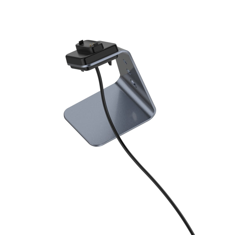 For Fitbit Inspire 2 Aluminum Alloy Charger Holder with Chip Protection, Support Fast Charging(Grey) by bashfashion