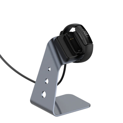 For Fitbit Inspire 2 Aluminum Alloy Charger Holder with Chip Protection, Support Fast Charging(Grey) by bashfashion