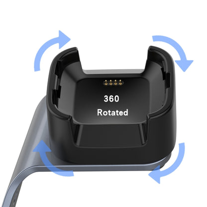 For Fitbit Versa / Versa Lite / Versa SE Universal Aluminum Alloy Charger Holder with Chip Protection, Support Fast Charging(Grey) by bashfashion