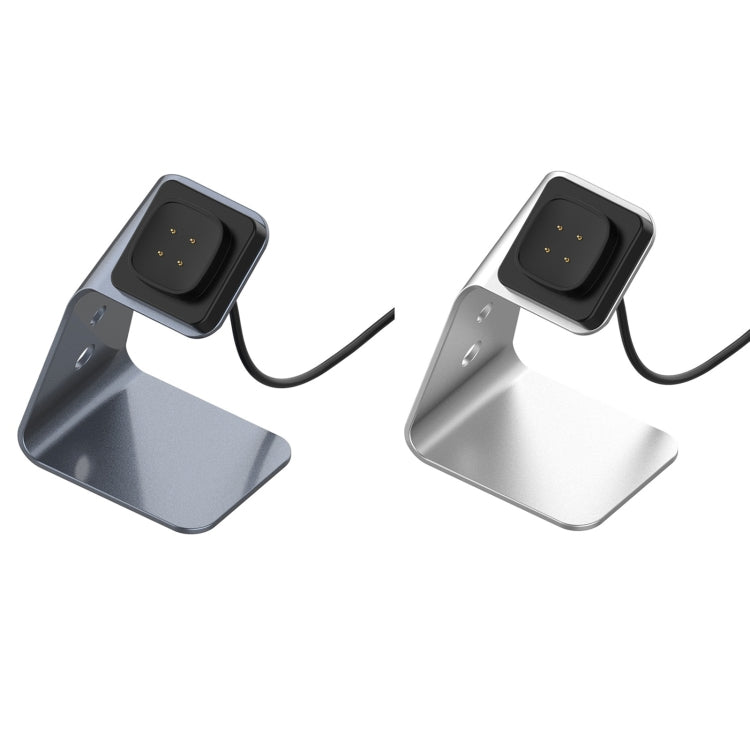 For Fitbit Versa 3 / Fitbit Sence Aluminum Alloy Charger Holder with Chip Protection, Support Fast Charging(Grey) by bashfashion