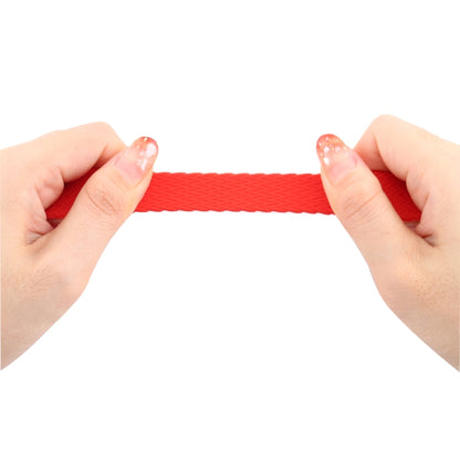 Single-turn Woven Pattern Silicone Watch Band For Apple Watch Series 7 45mm / 6 & SE & 5 & 4 44mm / 3 & 2 & 1 42mm, Size:L(Red) by bashfashion