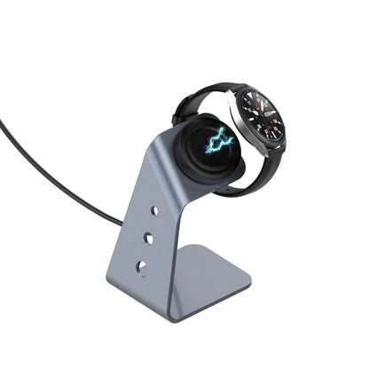 For Samsung R500 / Galaxy Watch 3 Universal Aluminum Alloy Magnetic Charger Holder with Chip Protection, Support Fast Charging(Grey) by bashfashion