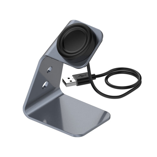 For Samsung R800 / Galaxy Watch Universal Aluminum Alloy Magnetic Charger Holder with Chip Protection, Support Fast Charging(Grey) by bashfashion