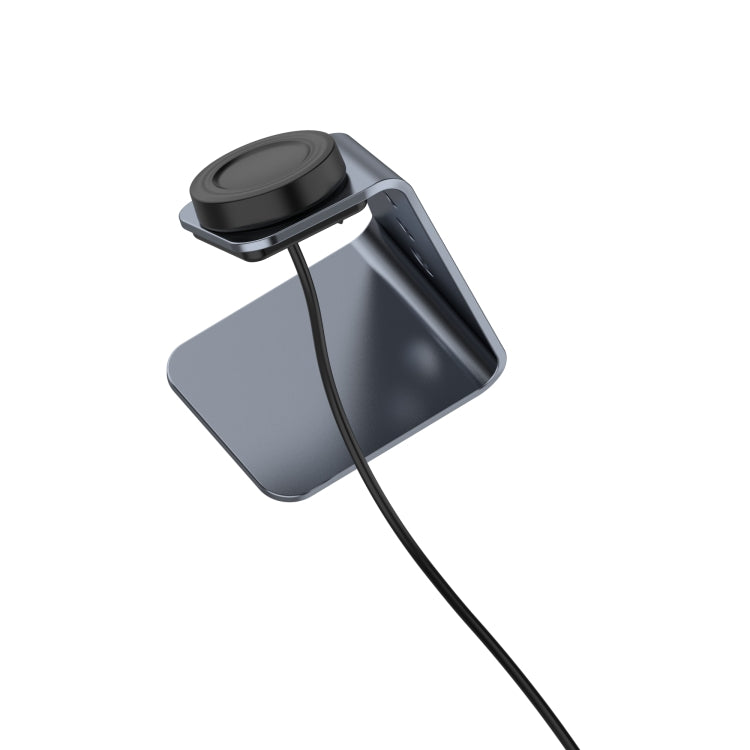 For Samsung R800 / Galaxy Watch Universal Aluminum Alloy Magnetic Charger Holder with Chip Protection, Support Fast Charging(Grey) by bashfashion