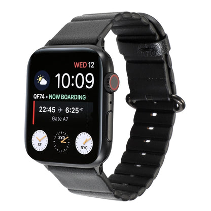 Loop Stripes Watch Band with Iron Buckle For Apple Watch Series 7 41mm / 6 & SE & 5 & 4 40mm / 3 & 2 & 1 38mm(Black) by bashfashion