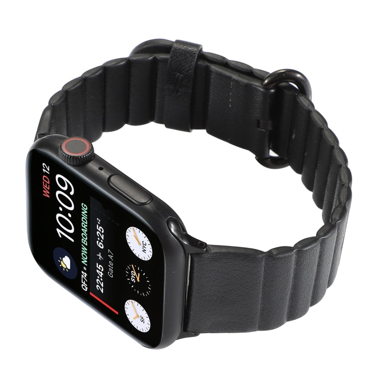 Loop Stripes Watch Band with Iron Buckle For Apple Watch Series 7 41mm / 6 & SE & 5 & 4 40mm / 3 & 2 & 1 38mm(Black) by bashfashion