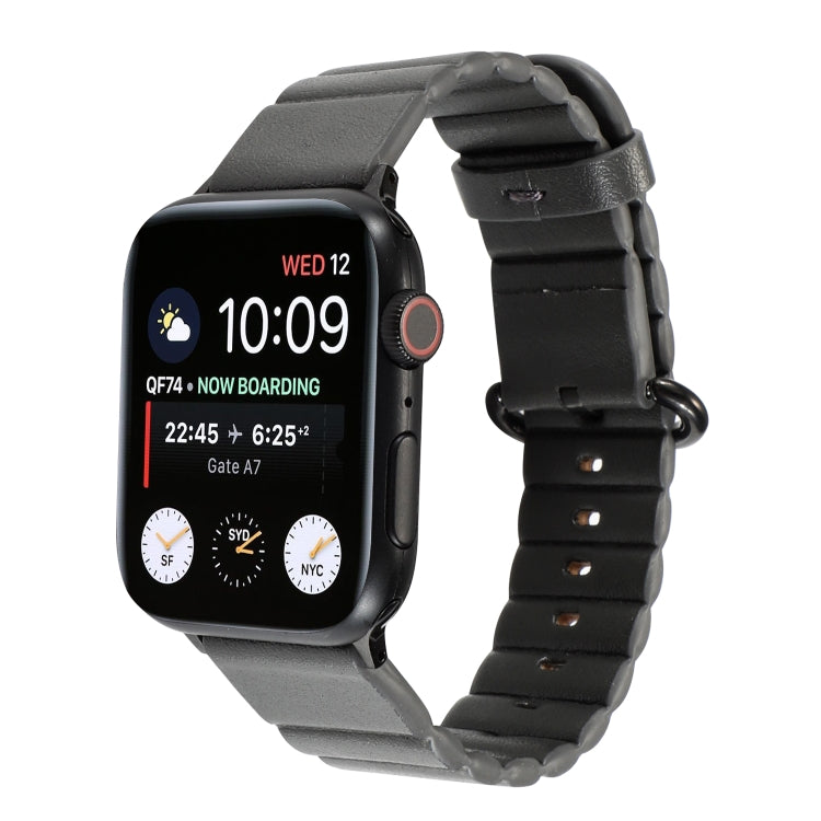 Loop Stripes Watch Band with Iron Buckle For Apple Watch Series 7 41mm / 6 & SE & 5 & 4 40mm / 3 & 2 & 1 38mm(Grey) by bashfashion