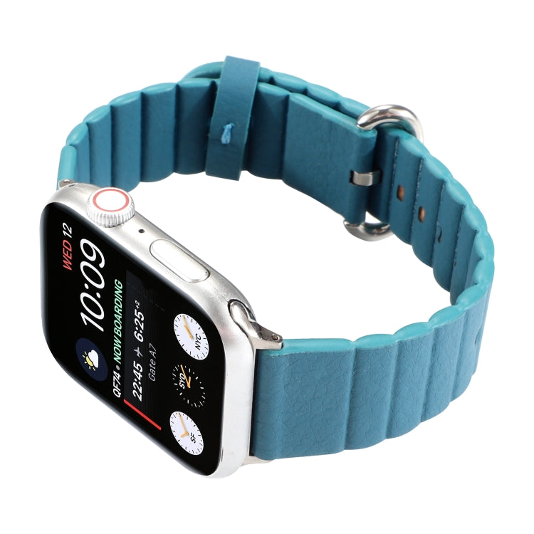 Loop Stripes Watch Band with Iron Buckle For Apple Watch Series 7 41mm / 6 & SE & 5 & 4 40mm / 3 & 2 & 1 38mm(Sky Blue) by bashfashion