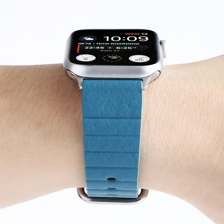 Loop Stripes Watch Band with Iron Buckle For Apple Watch Series 7 41mm / 6 & SE & 5 & 4 40mm / 3 & 2 & 1 38mm(Sky Blue) by bashfashion