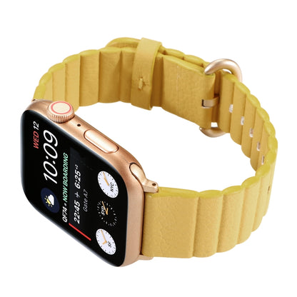 Loop Stripes Watch Band with Iron Buckle For Apple Watch Series 7 45mm / 6 & SE & 5 & 4 44mm / 3 & 2 & 1 42mm(Yellow) by bashfashion