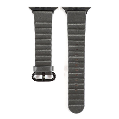 Loop Stripes Watch Band with Iron Buckle For Apple Watch Series 7 45mm / 6 & SE & 5 & 4 44mm / 3 & 2 & 1 42mm(Grey) by bashfashion