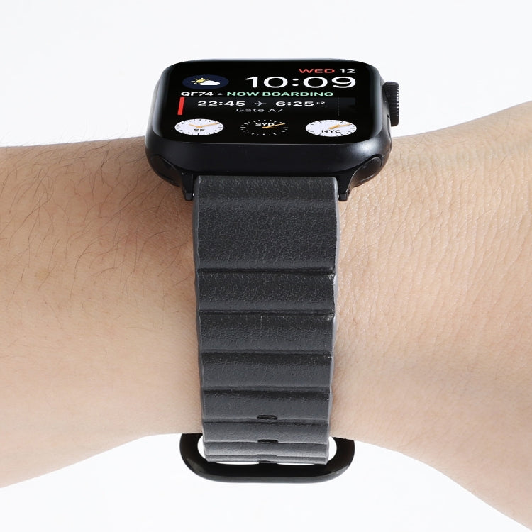 Loop Stripes Watch Band with Iron Buckle For Apple Watch Series 7 45mm / 6 & SE & 5 & 4 44mm / 3 & 2 & 1 42mm(Grey) by bashfashion