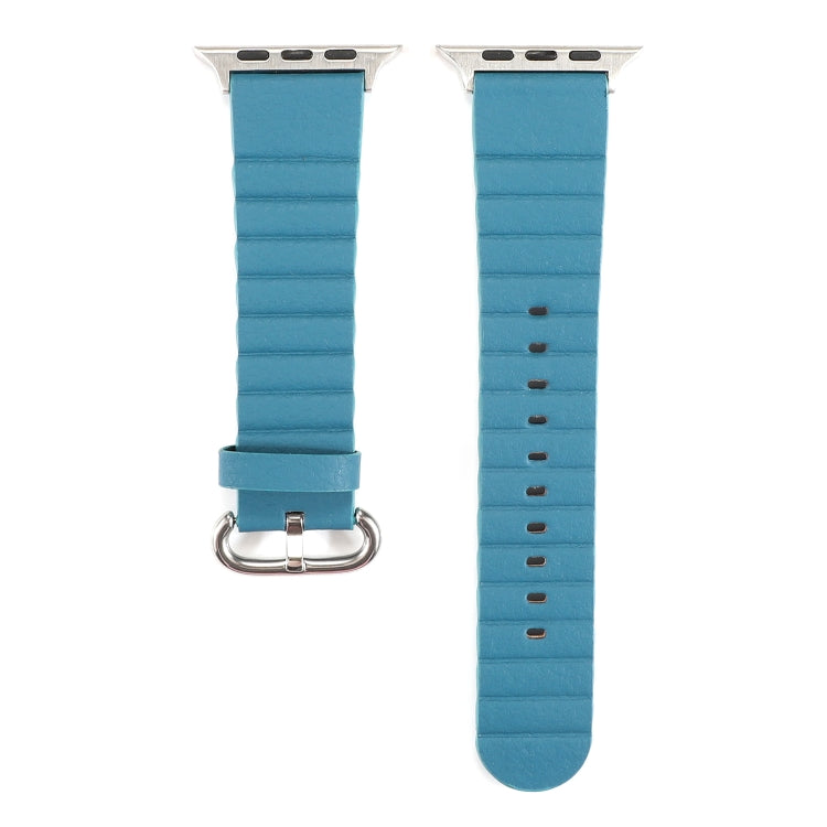 Loop Stripes Watch Band with Iron Buckle For Apple Watch Series 7 45mm / 6 & SE & 5 & 4 44mm / 3 & 2 & 1 42mm(Sky Blue) by bashfashion