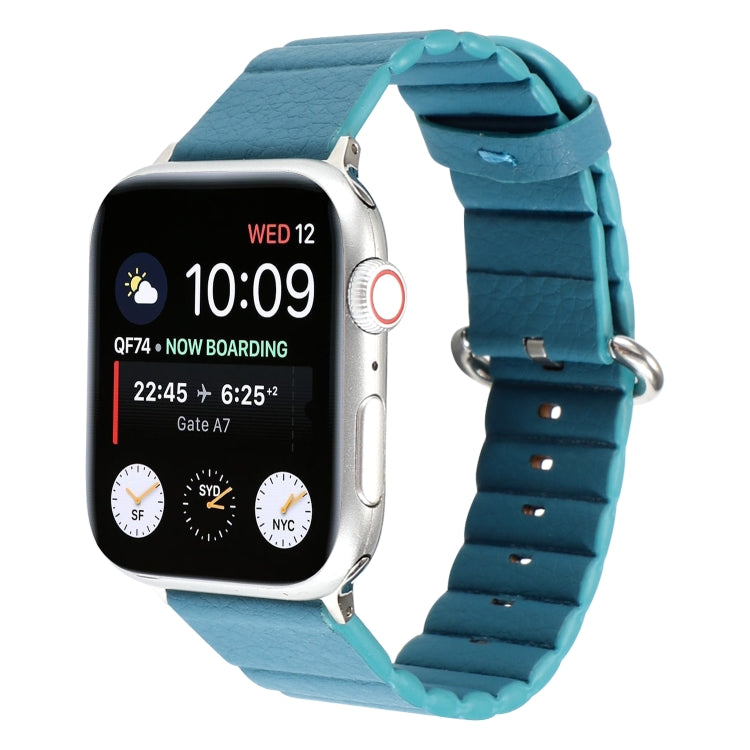 Loop Stripes Watch Band with Iron Buckle For Apple Watch Series 7 45mm / 6 & SE & 5 & 4 44mm / 3 & 2 & 1 42mm(Sky Blue) by bashfashion