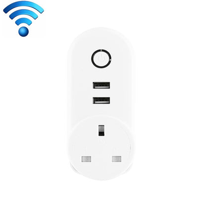 SA-002 2 USB Ports + 1 UK Socket WiFi Smart Power Plug Socket, Compatible with Alexa and Google Home, AC 110V-230V, UK Plug by bashfashion